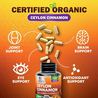 Foto 6 | Suplemento Nature's Nutrition Con Canela De Ceilán 1800 Mg 60 Cápsulas - Venta Internacional.