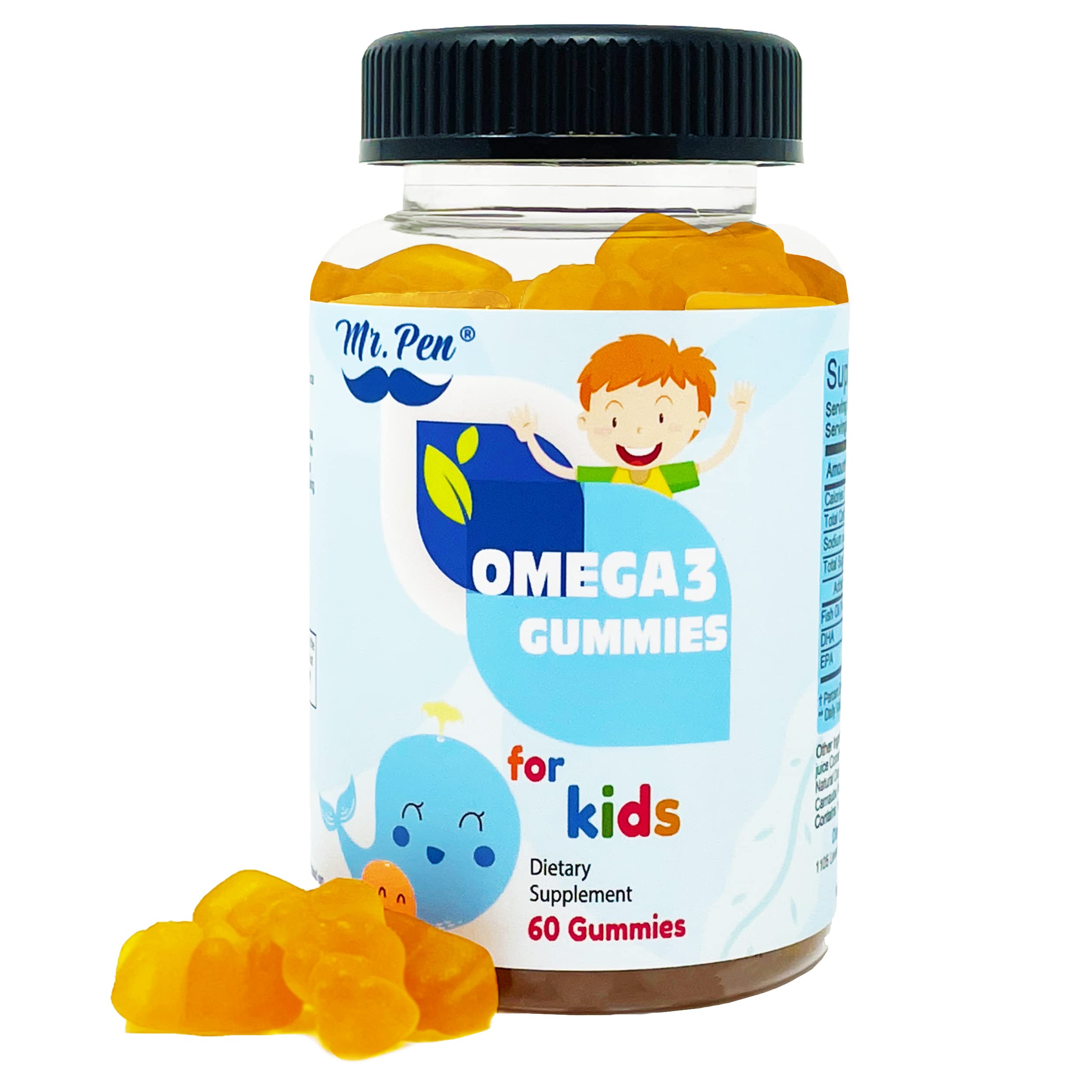 Foto 2 pulgar | Gomitas Omega-3 Mr. Pen 60 Gomitas Sabrosas Con Sabor A Naranja - Venta Internacional.