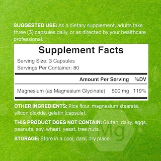 Foto 2 | Suplemento De Magnesio Deal Supplement Max Strength 500 Mg - Venta Internacional.