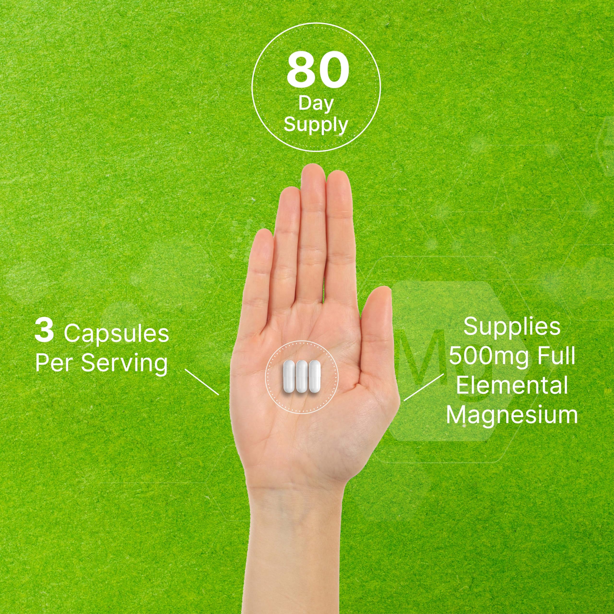 Foto 6 pulgar | Suplemento De Magnesio Deal Supplement Max Strength 500 Mg - Venta Internacional.