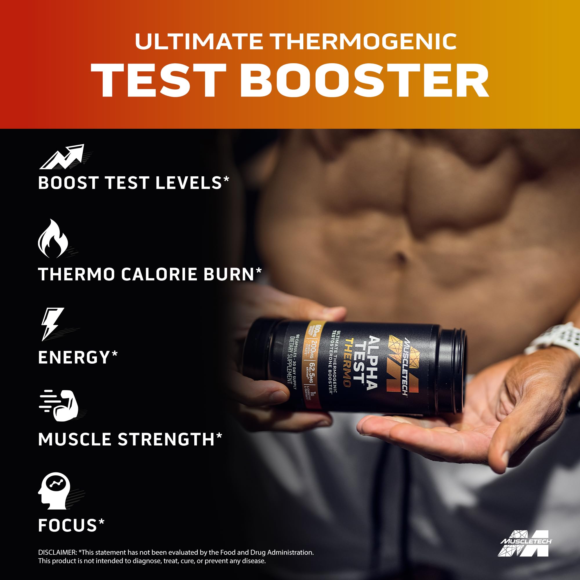 Foto 2 | Suplemento Muscletech Alphatest Thermo Testosterone Booster - Venta Internacional.