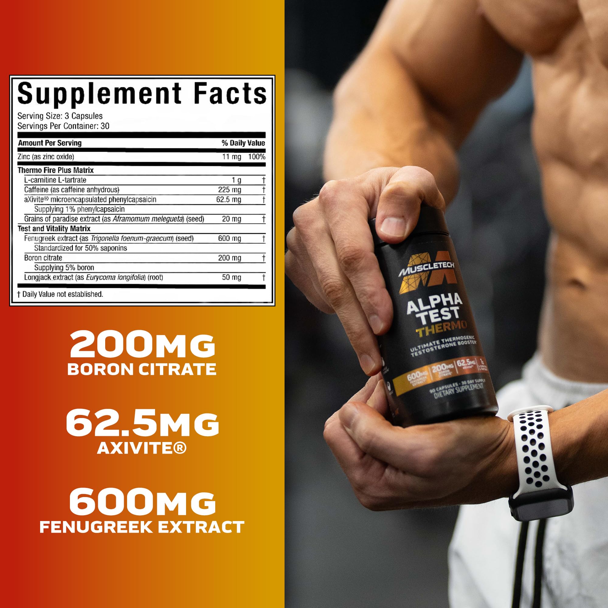 Foto 4 | Suplemento Muscletech Alphatest Thermo Testosterone Booster - Venta Internacional.