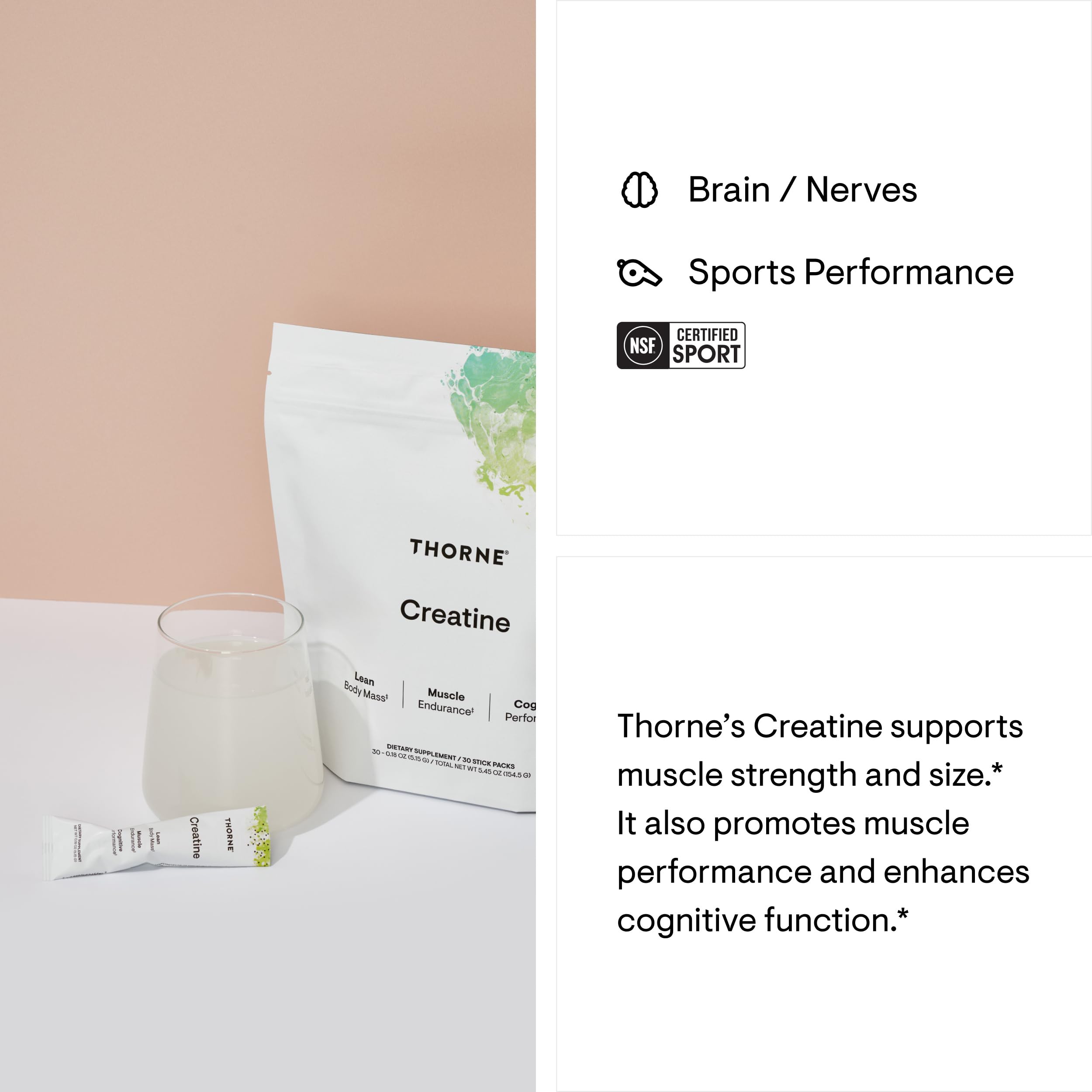 Foto 5 pulgar | Suplemento Thorne de Monohidrato de Creatina en Polvo 160 ml 30 Servicios - Venta Internacional
