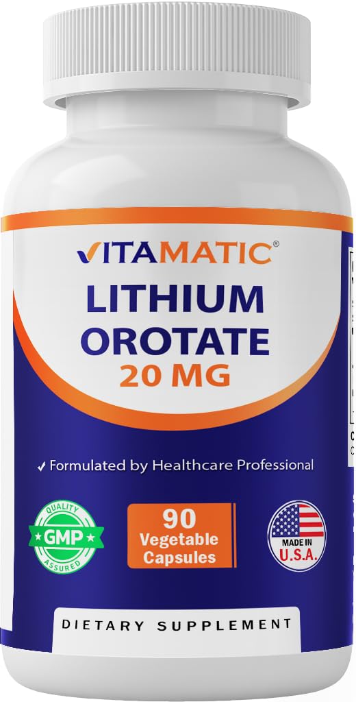 Foto 2 pulgar | Suplemento Vitamático De Orotato De Litio 20 Mg 90 Cápsulas - Venta Internacional.