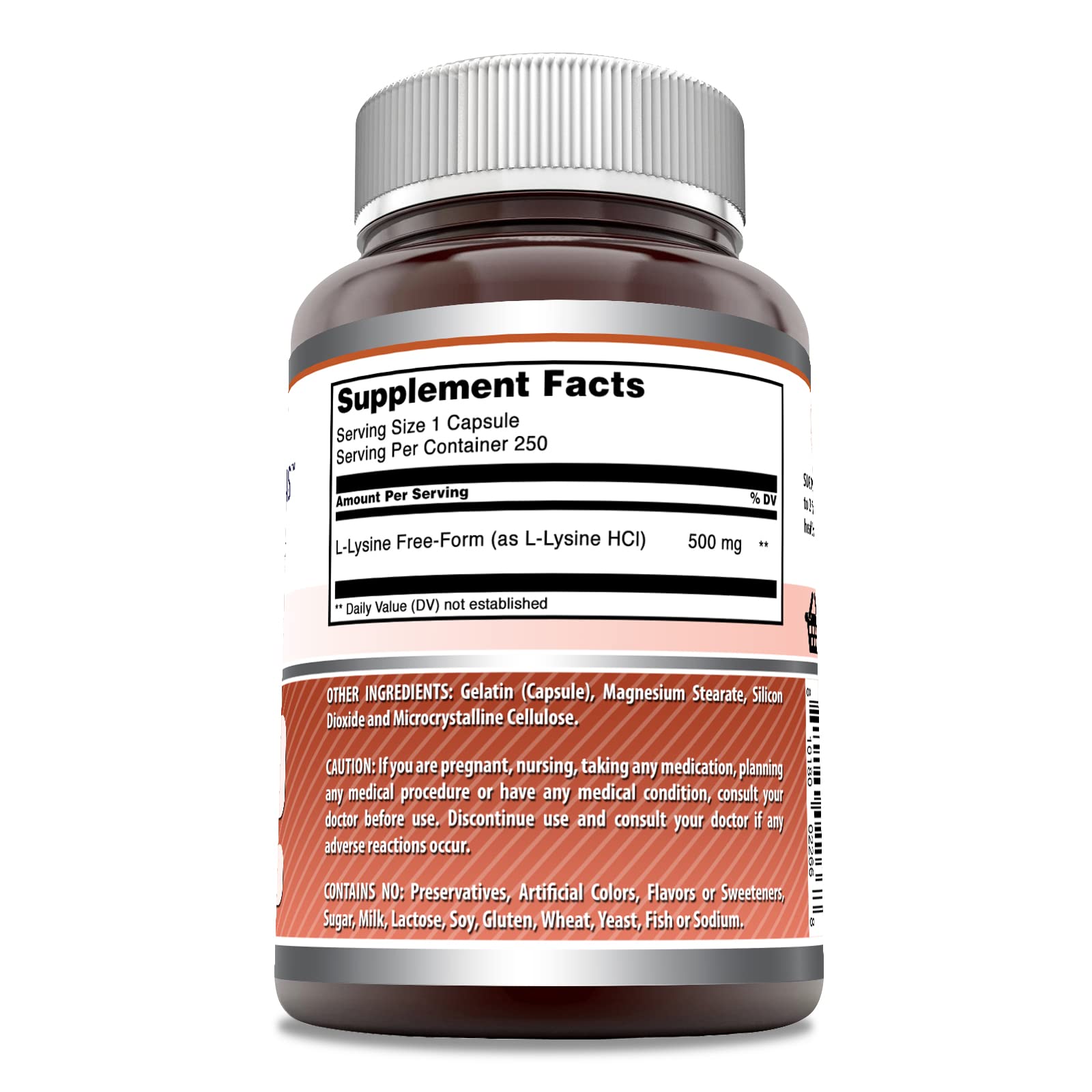 Foto 4 pulgar | Suplemento Amazing Formulas L-lisina 500 Mg 250 Cápsulas - Venta Internacional.