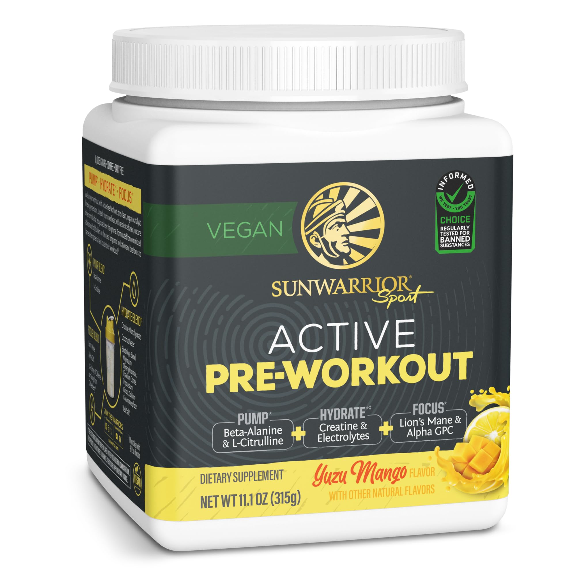 Foto 2 pulgar | Suplemento Para Antes Del Entrenamiento Sunwarrior Active Yuzu Mango 30 Dosis - Venta Internacional.