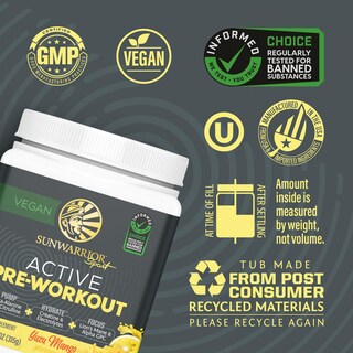 Foto 3 | Suplemento Para Antes Del Entrenamiento Sunwarrior Active Yuzu Mango 30 Dosis - Venta Internacional.