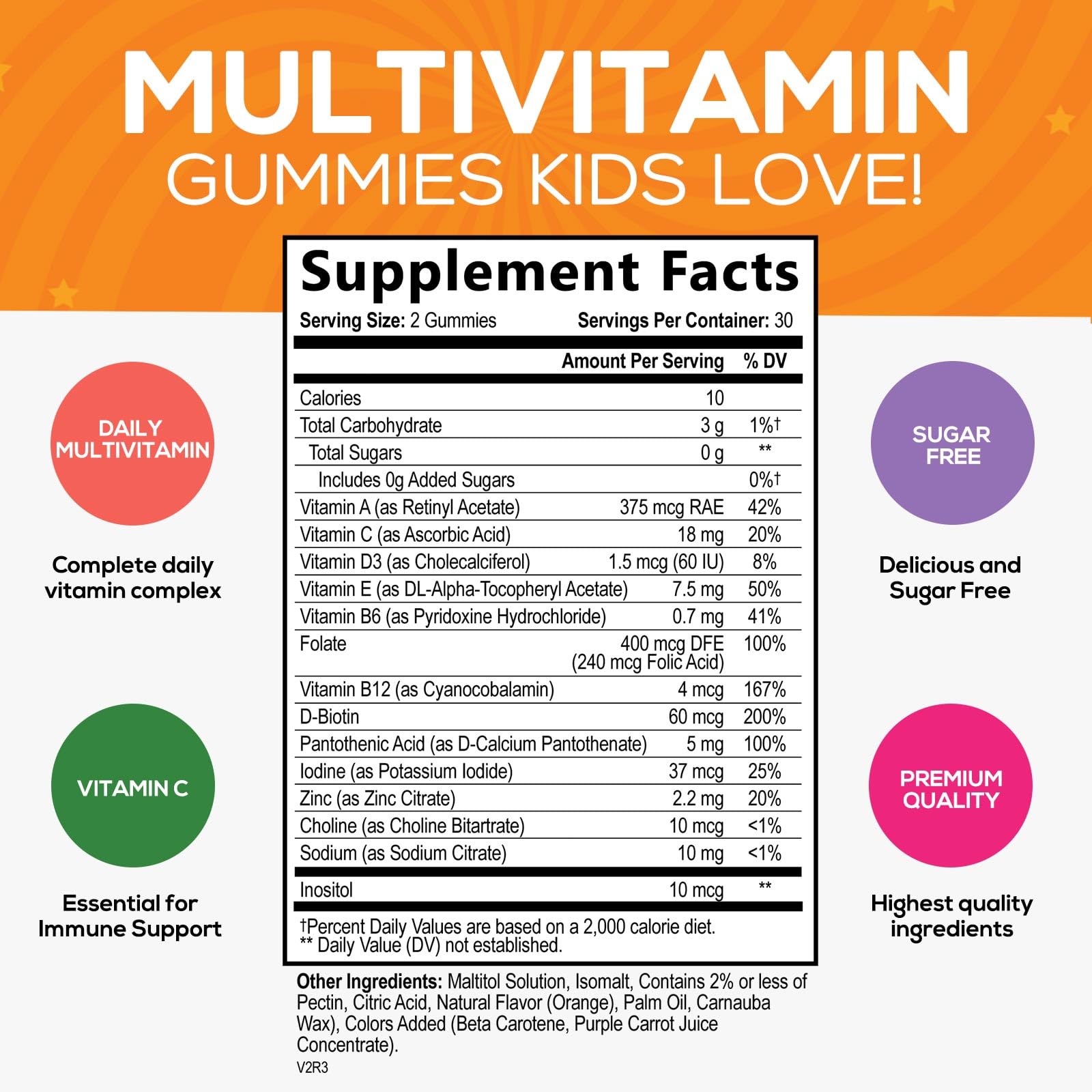 Foto 3 pulgar | Gominolas Multivitamínicas Nature's Nutrition Kids Sin Azúcar 60 - Venta Internacional.
