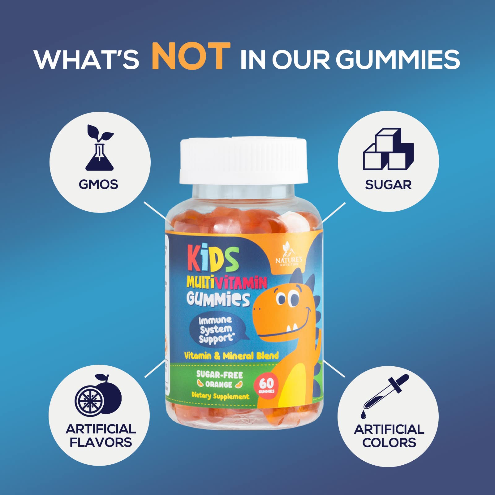 Foto 7 pulgar | Gominolas Multivitamínicas Nature's Nutrition Kids Sin Azúcar 60 - Venta Internacional.