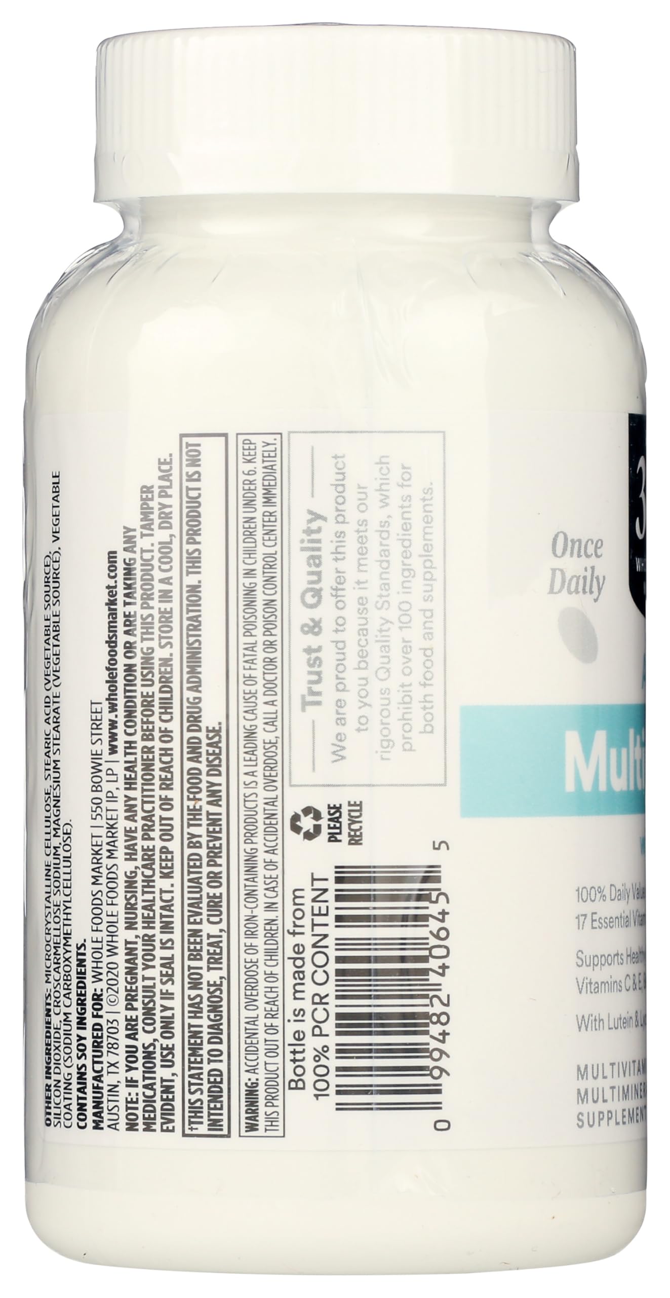 Foto 2 | Suplemento 365 De Whole Foods Market Multi Para Adultos Con Hierro, 180 Unidades - Venta Internacional.