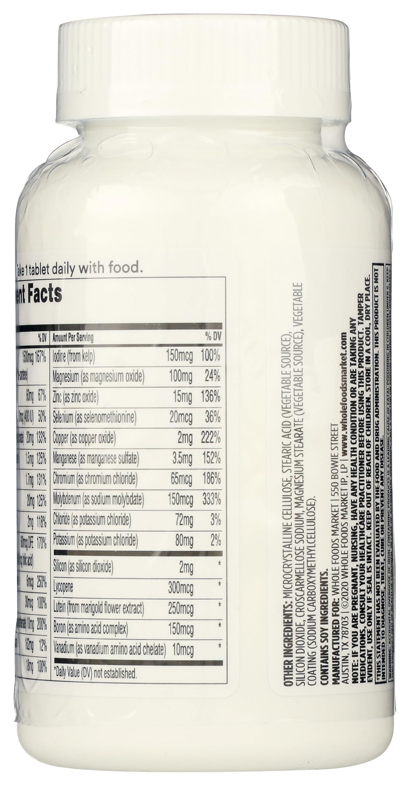 Foto 3 | Suplemento 365 De Whole Foods Market Multi Para Adultos Con Hierro, 180 Unidades - Venta Internacional.