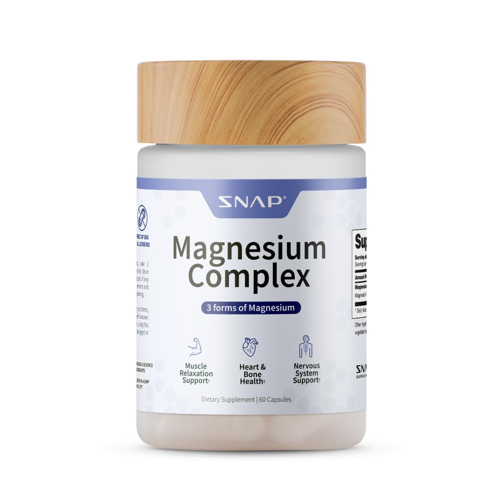Foto 2 pulgar | Complejo De Magnesio 3 En 1 Supplement Snap Supplements 60 Cápsulas - Venta Internacional.