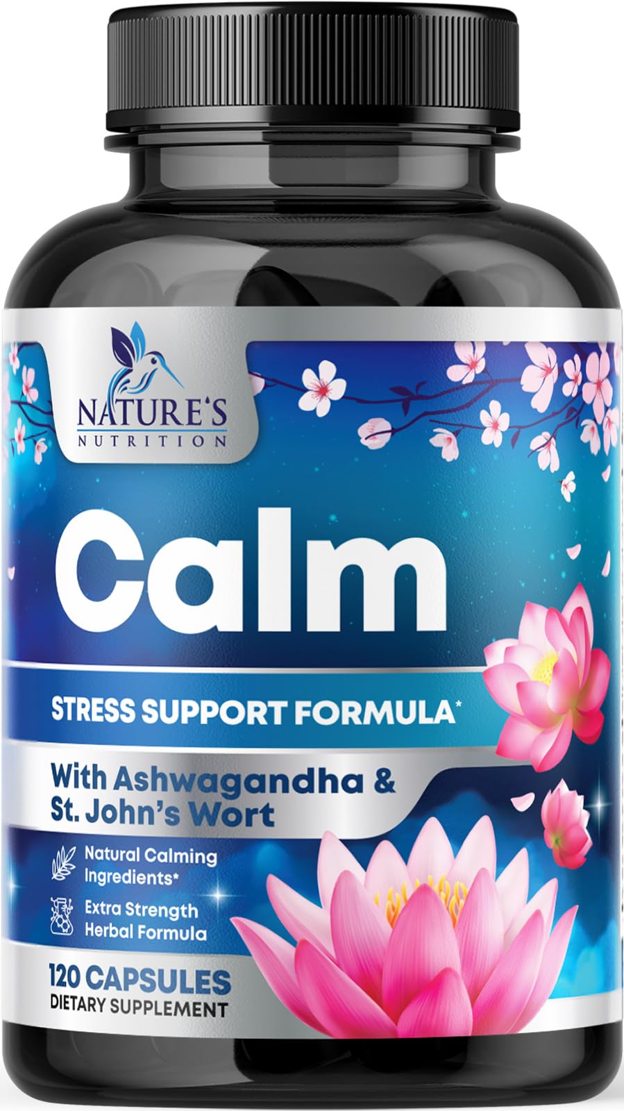 Foto 2 pulgar | Suplemento Nature's Nutrition Calm Support 120 Cápsulas - Venta Internacional.