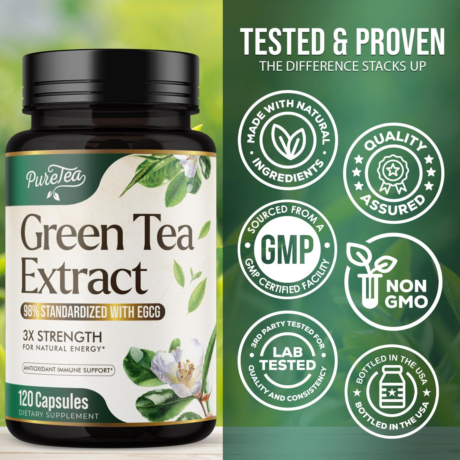 Foto 4 | Suplemento De Extracto De Té Verde Silveronyx 1000 Mg 120 Cápsulas - Venta Internacional.