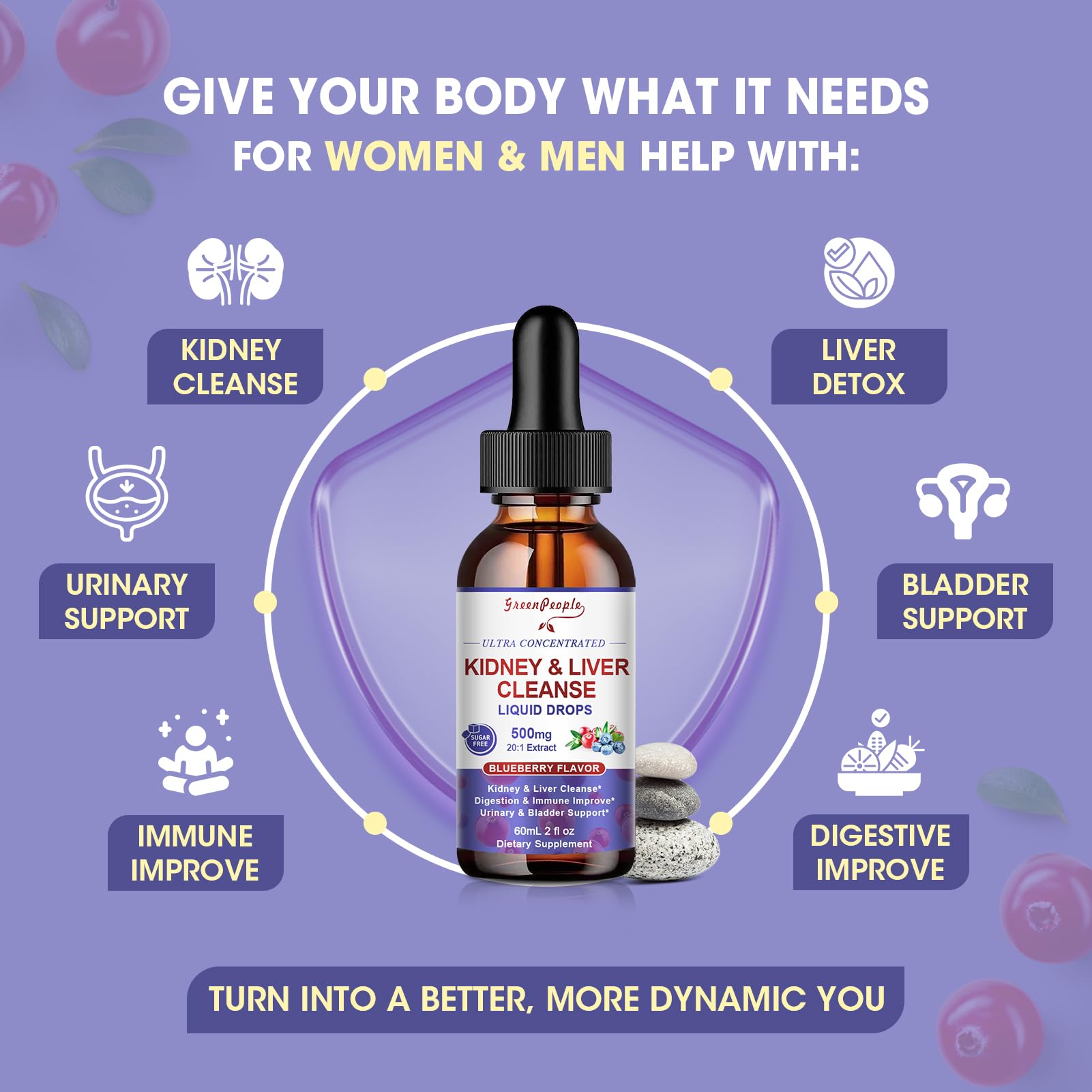 Foto 4 | Suplemento Greenpeople Kidney Cleanse De 60 Ml Con Arándano - Venta Internacional.