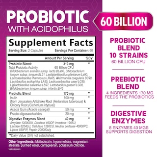 Foto 2 | Probióticos Nature's Nutrition 120 Cápsulas-Venta Internacional