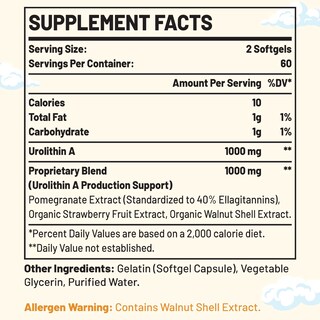 Foto 2 | Suplemento Pepeior de Urolitina 2000 Mg 120 Cápsulas Blandas - Venta Internacional