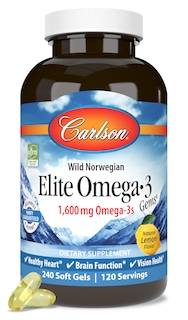 Foto 1 | Suplemento De Aceite De Pescado Carlson Elite Omega-3 Gems 240 Cápsulas Blandas - Venta Internacional.