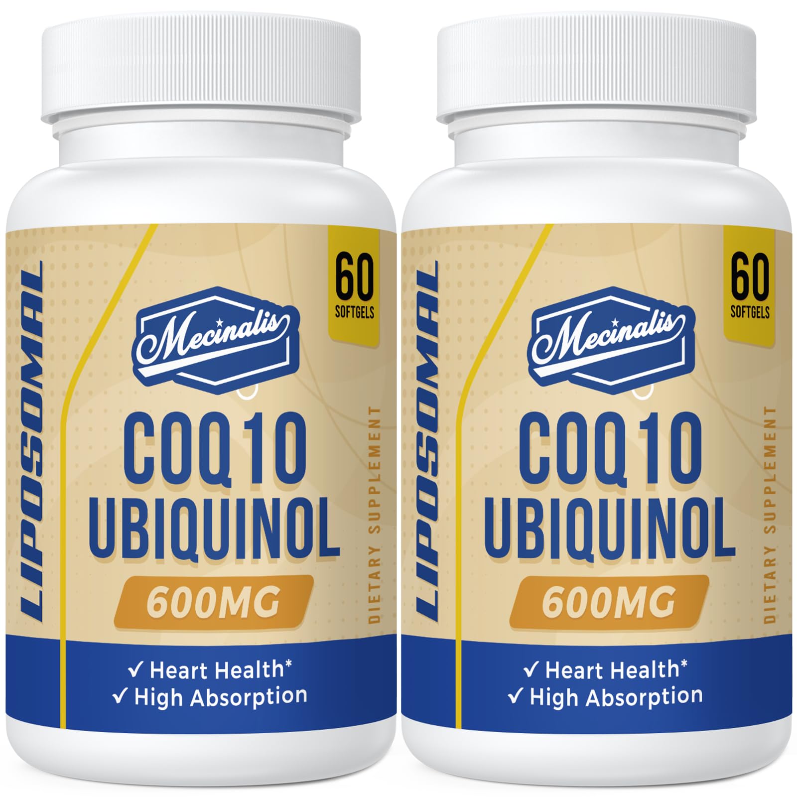 Foto 2 pulgar | Suplemento Mecinalis Liposomal Coq10 Ubiquino 600 Mg 120 Cápsulas Blandas - Venta Internacional