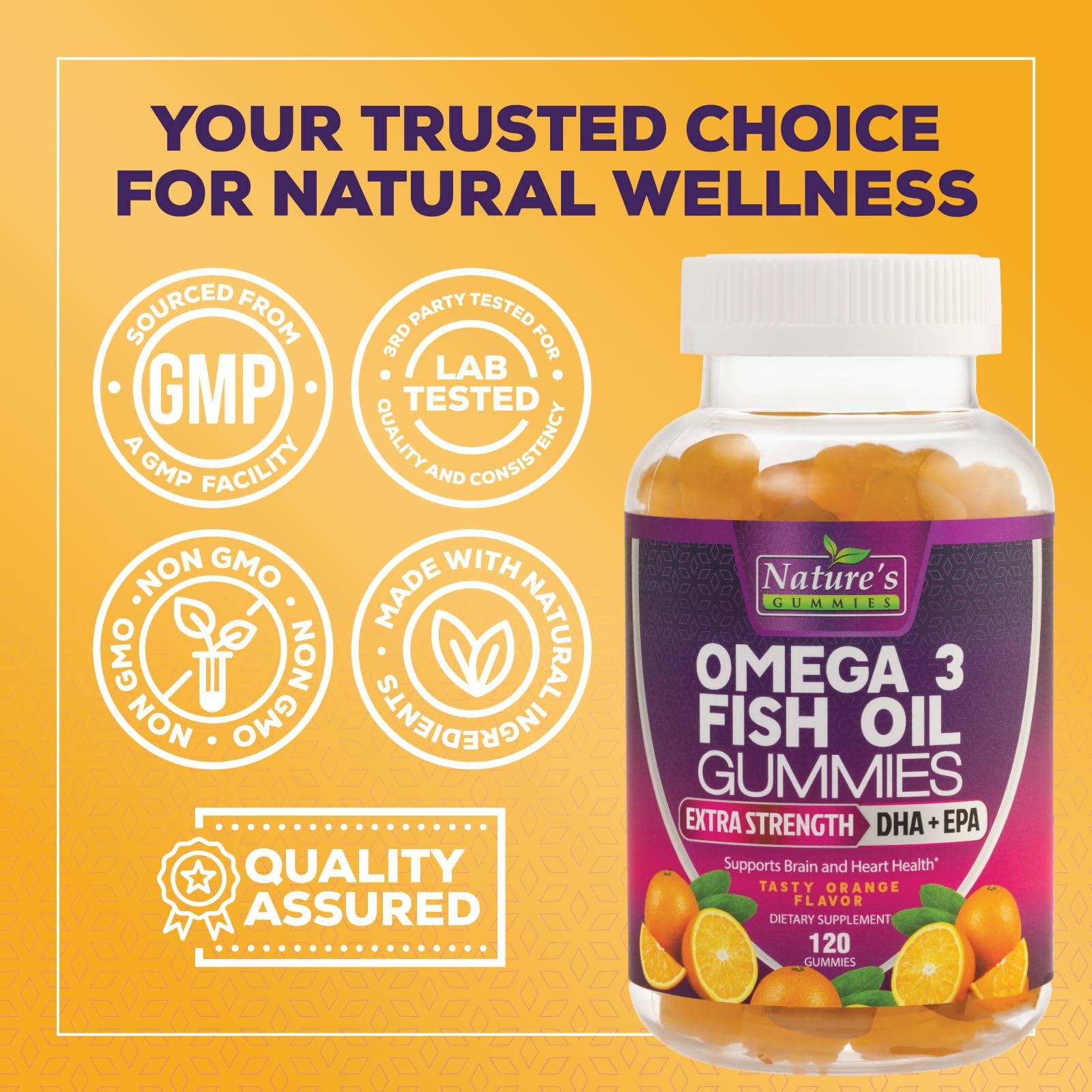 Foto 4 | Gomitas De Aceite De Pescado Omega De Supplements Nature's Nutrition 120 - Venta Internacional.