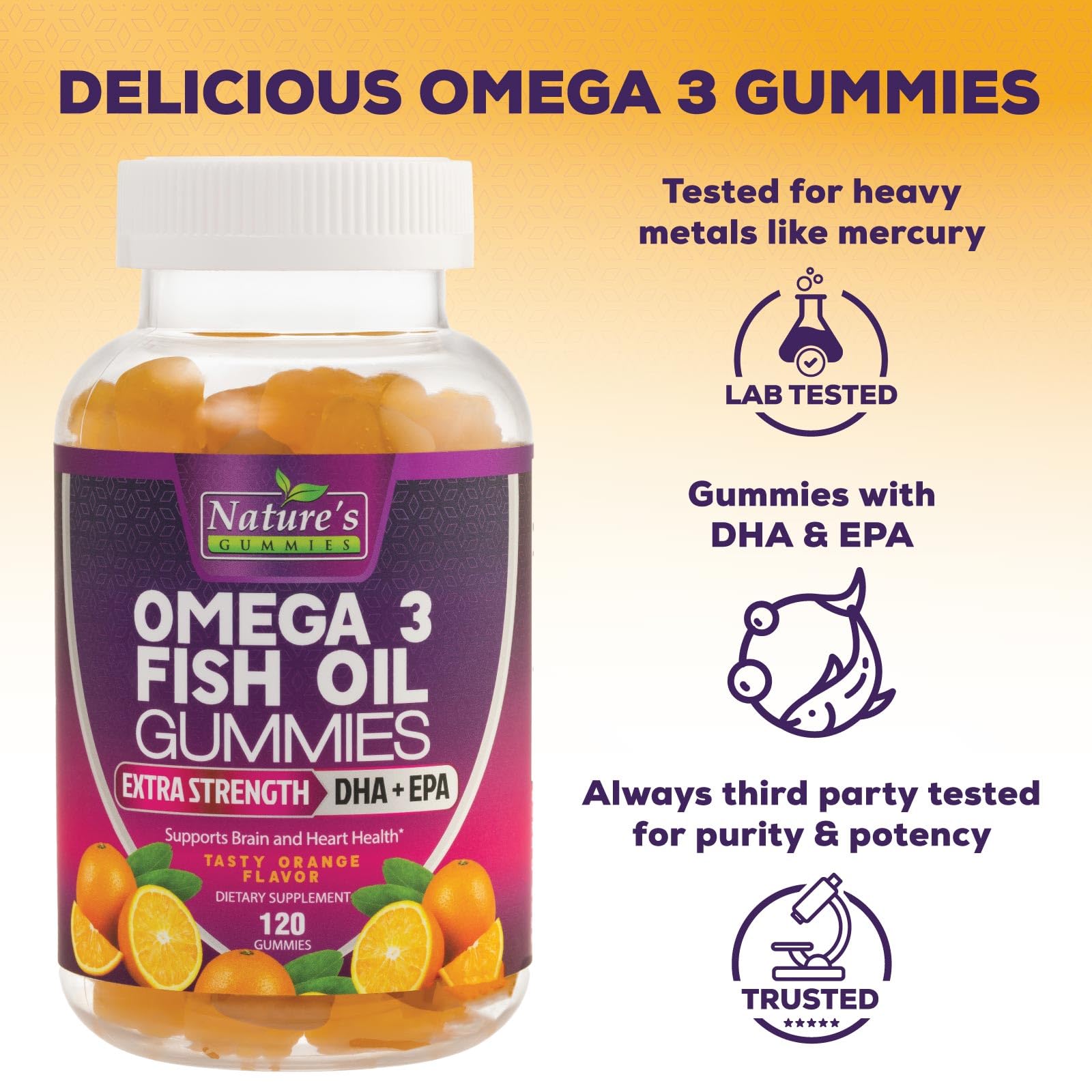 Foto 6 pulgar | Gomitas De Aceite De Pescado Omega De Supplements Nature's Nutrition 120 - Venta Internacional.
