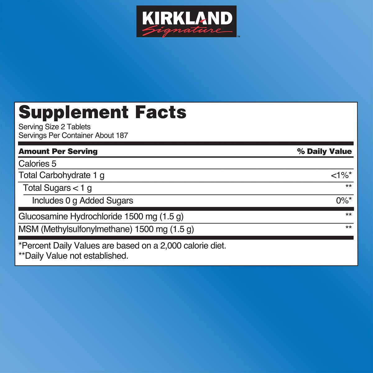 Foto 4 | Complemente La Glucosamina Kirkland Signature Con Msm 375 Tabletas - Venta Internacional.