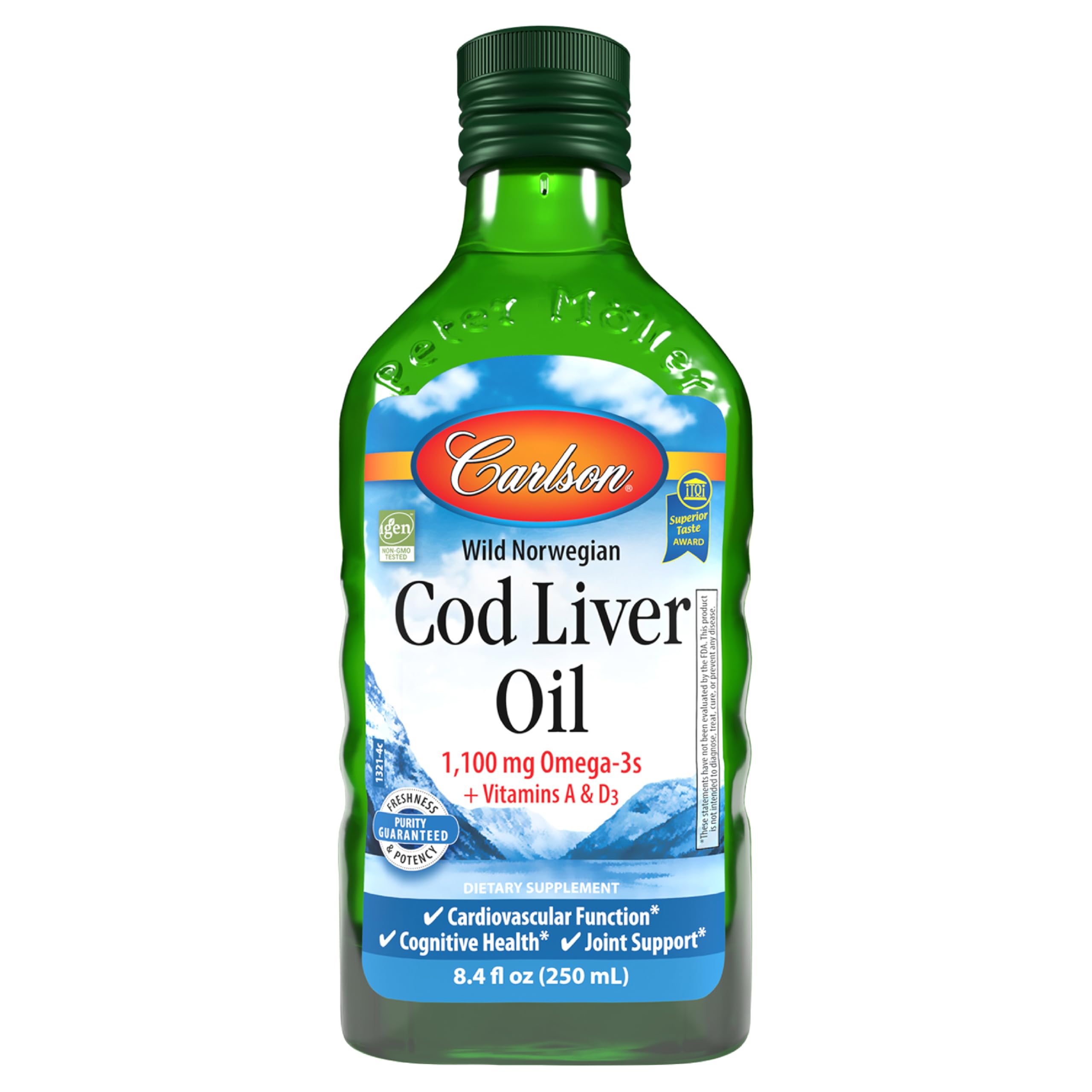 Foto 1 | Suplemento De Aceite De Hígado De Bacalao Carlson 250 Ml Con Omega-3 Y Vitaminas - Venta Internacional.