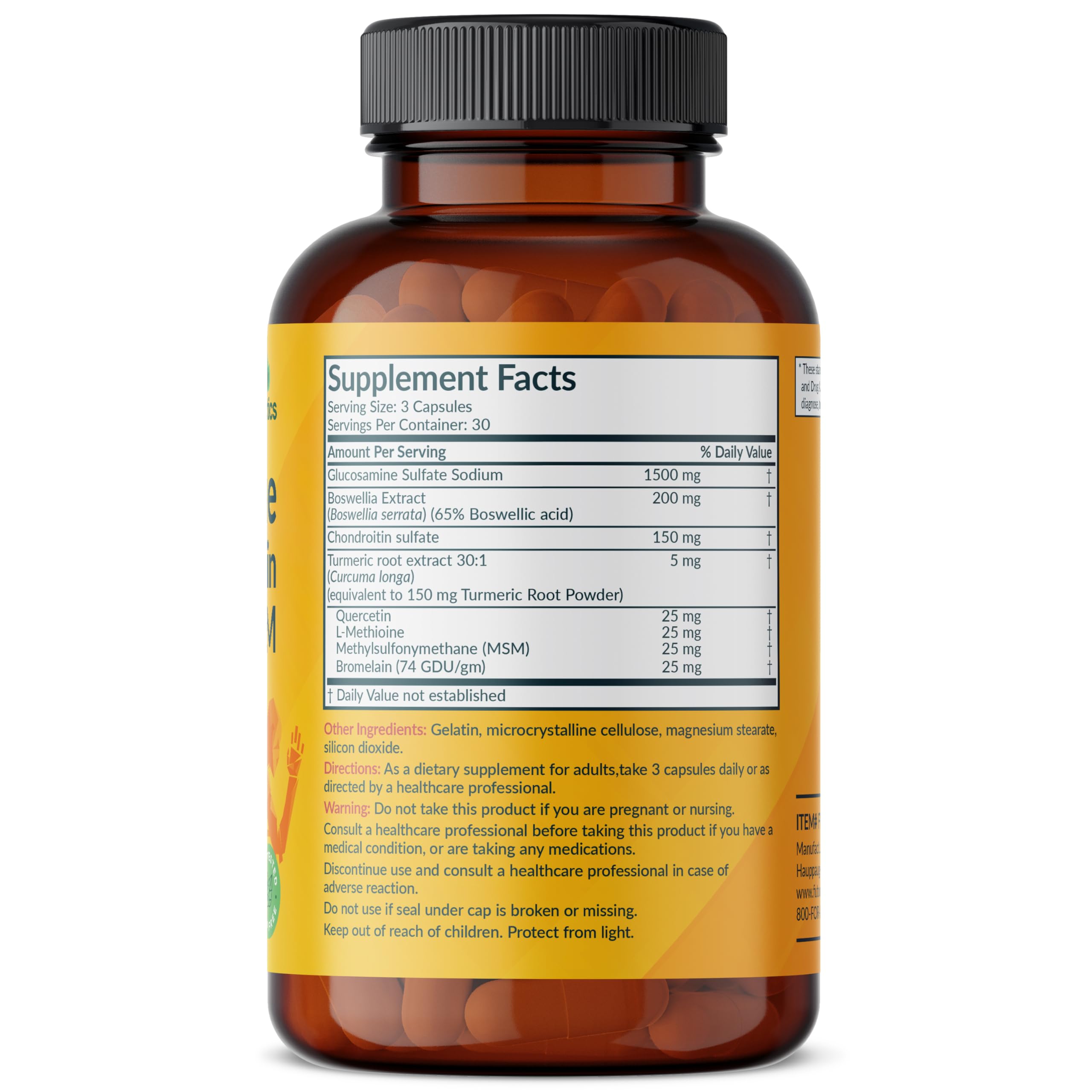 Foto 3 pulgar | Suplemento Futurebiotics: Glucosamina, Condroitina, Cúrcuma Y Msm - Venta Internacional.