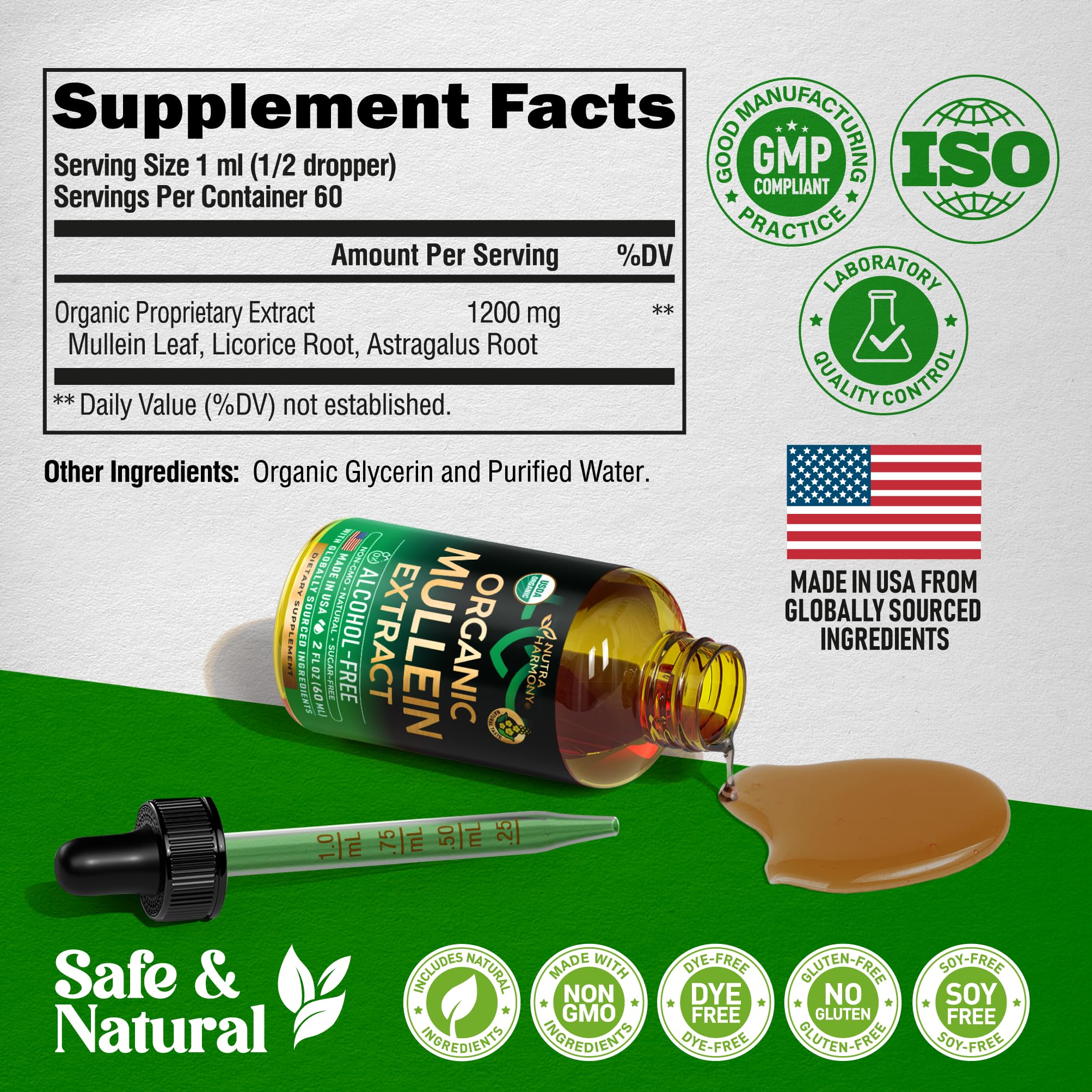 Foto 6 | Gordolobo En Gotas Nutraharmony 60 ml-Venta Internacional