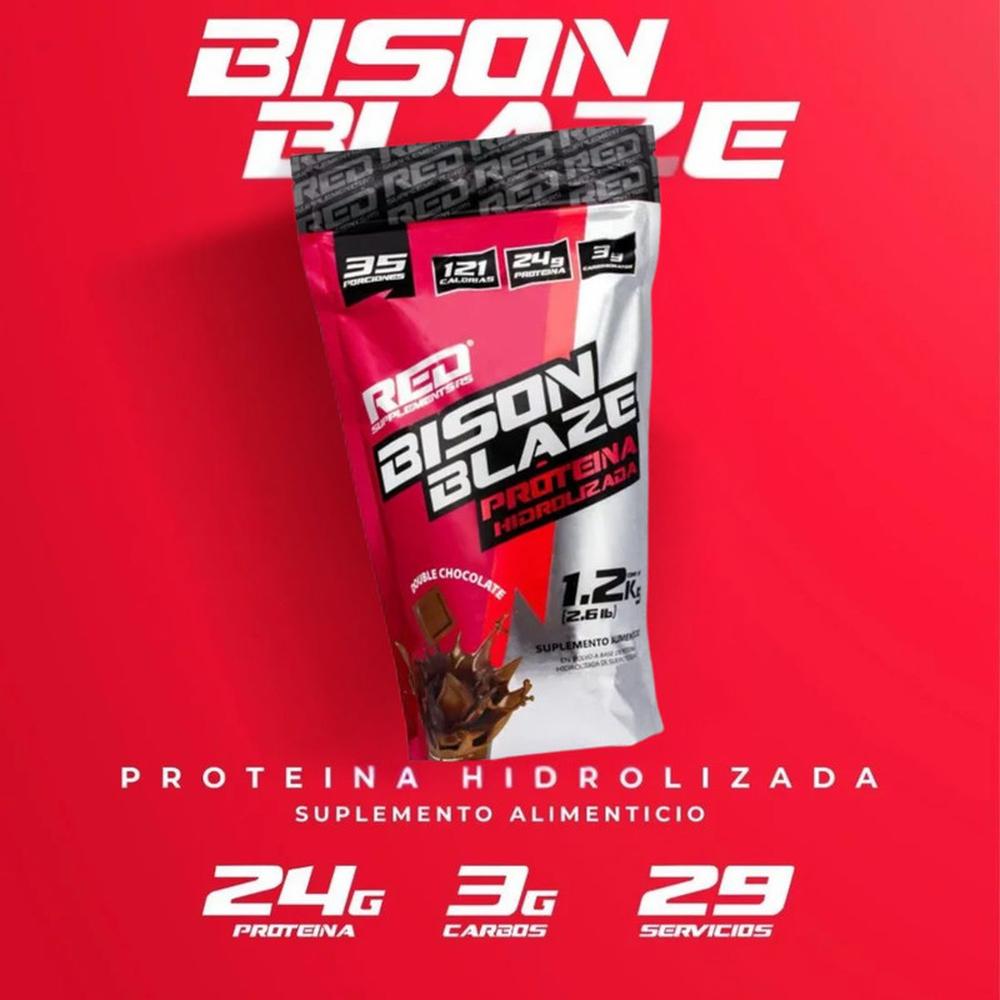Foto 3 pulgar | Proteína Hidrolizada Bison Blaze Doble Chocolate 1.2 kg 35 Servicios