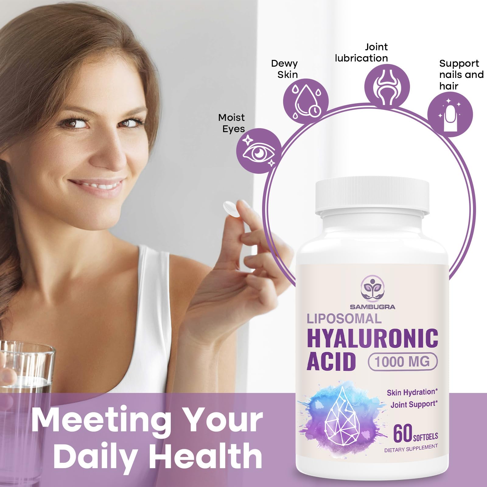 Foto 4 pulgar | Suplemento Ácido Hialurónico Liposomal Sambugra 1000 Mg 60 Cápsulas - Venta Internacional