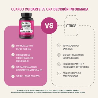 Foto 7 | Life 360+ Inositol Platinum 240 Caps Mio Inositol D-chiro