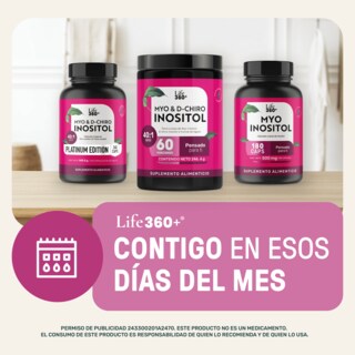 Foto 8 | Life 360+ Inositol Platinum 240 Caps Mio Inositol D-chiro