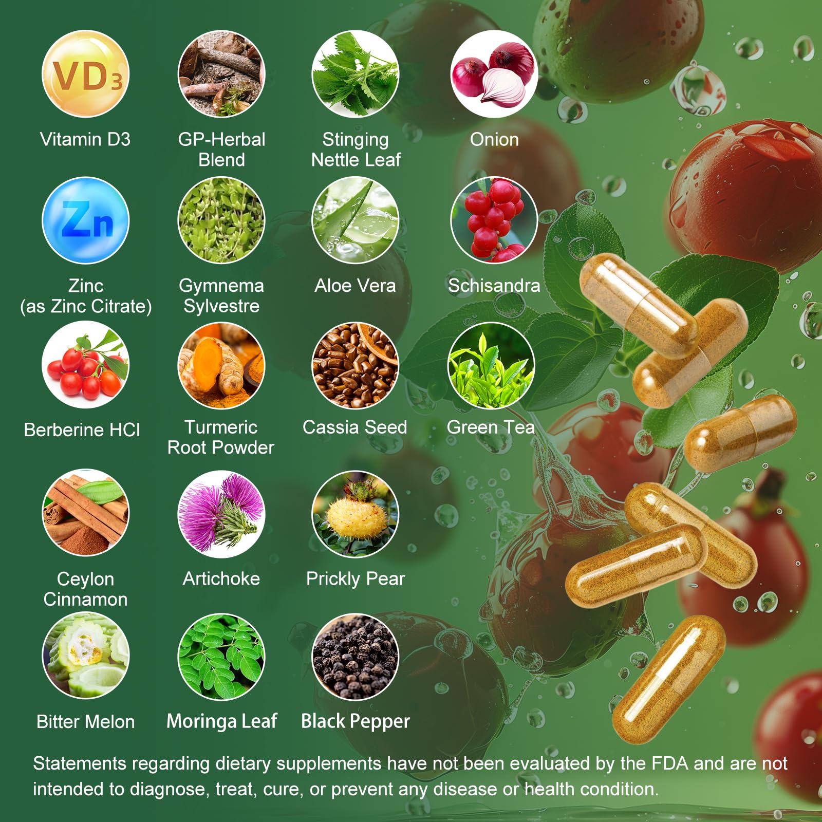 Foto 3 pulgar | Suplemento Greenpeople Berberine 1500 Mg con Canela de Ceilán 60 - Venta Internacional