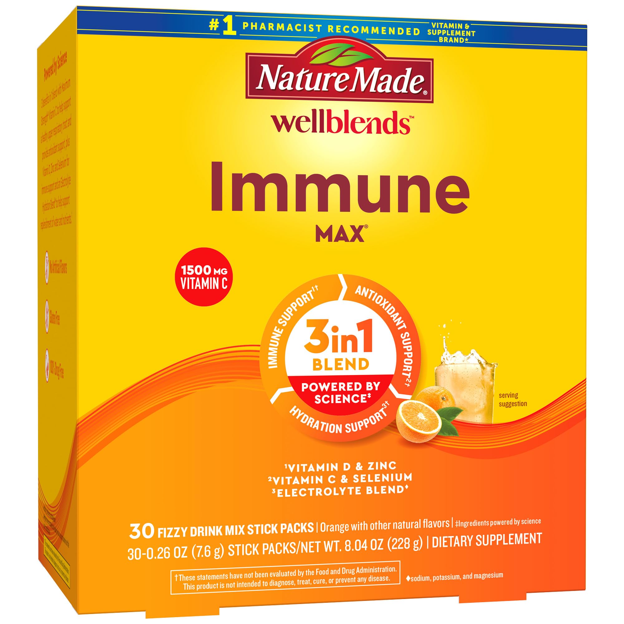 Foto 2 pulgar | Mezcla de Bebidas Gaseosas Nature Made Wellblends Immunemax - Venta Internacional