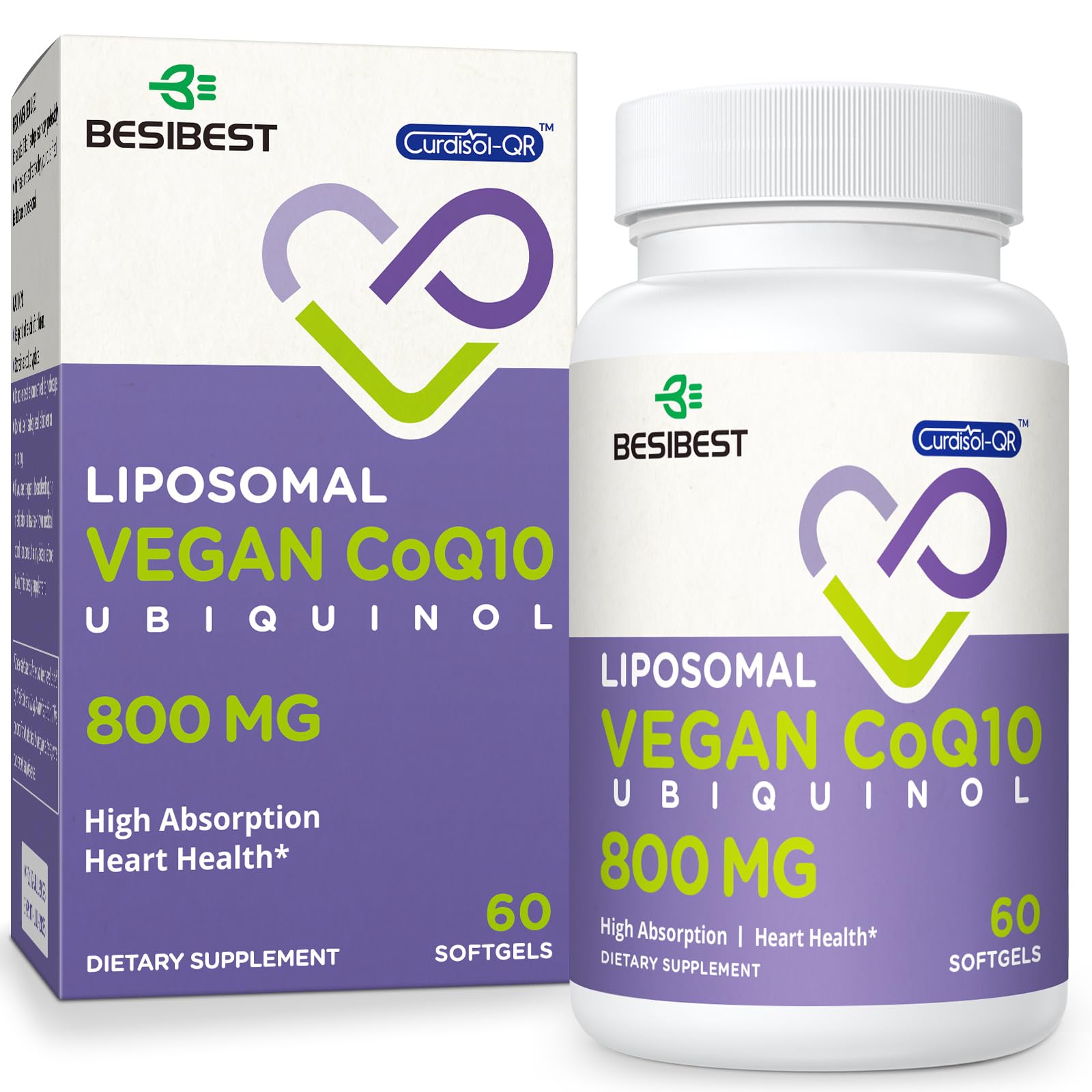 Foto 1 | Suplemento de Ubiquinol Liposomal CoQ10 Besibest 60 Cápsulas - Venta Internacional