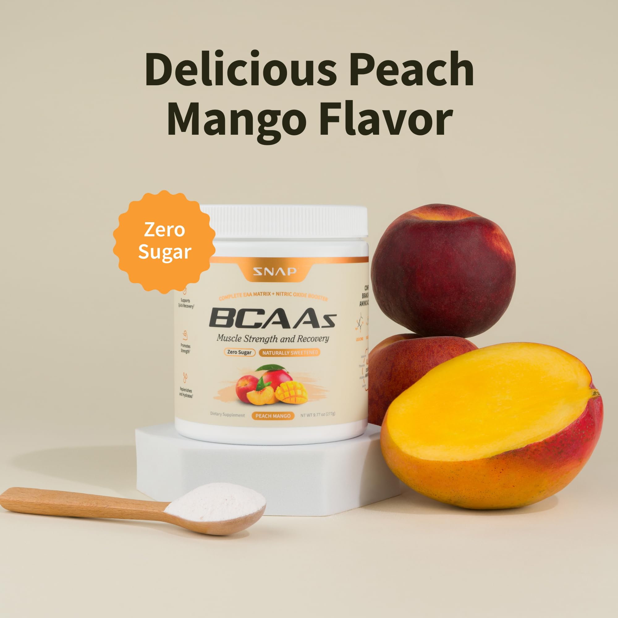 Foto 4 pulgar | Bcaas Snap Peach Mango 277 g-Venta Internacional