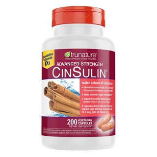 Foto 1 | Suplemento Trunature Advanced Strength Insulina 500 Mg X 200 Cápsulas (paquete De 2) - Venta Internacional.