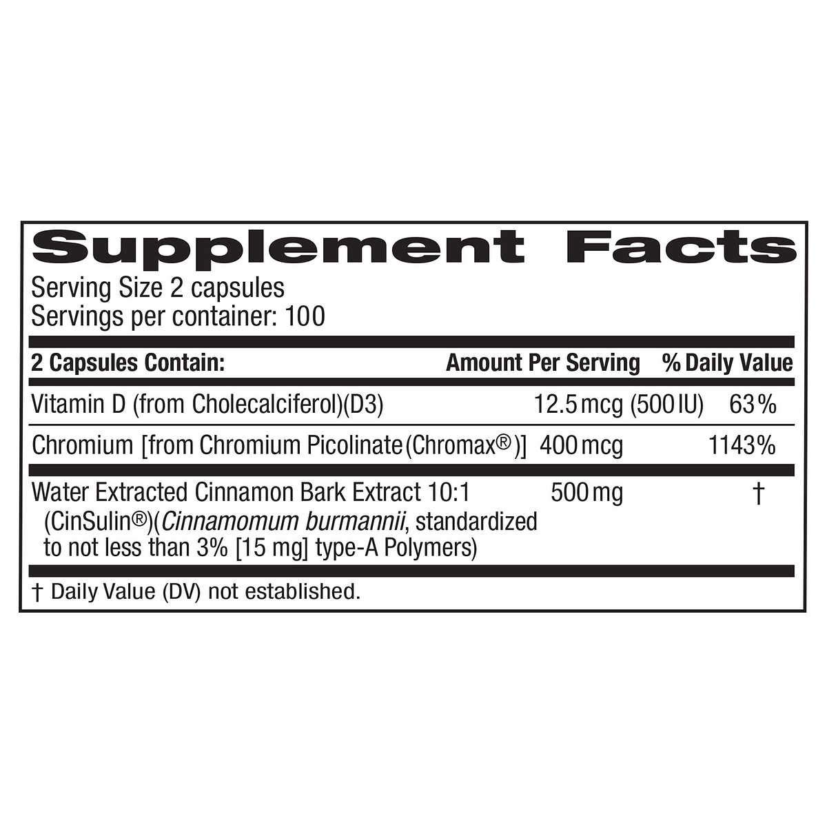 Foto 3 pulgar | Suplemento Trunature Advanced Strength Insulina 500 Mg X 200 Cápsulas (paquete De 2) - Venta Internacional.