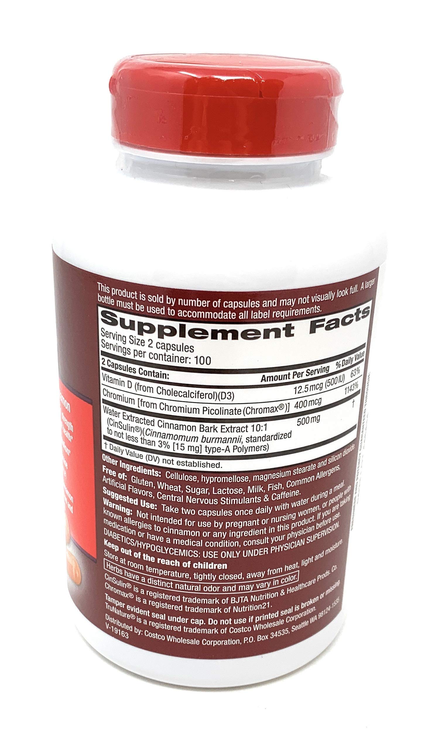 Foto 5 pulgar | Suplemento Trunature Advanced Strength Insulina 500 Mg X 200 Cápsulas (paquete De 2) - Venta Internacional.