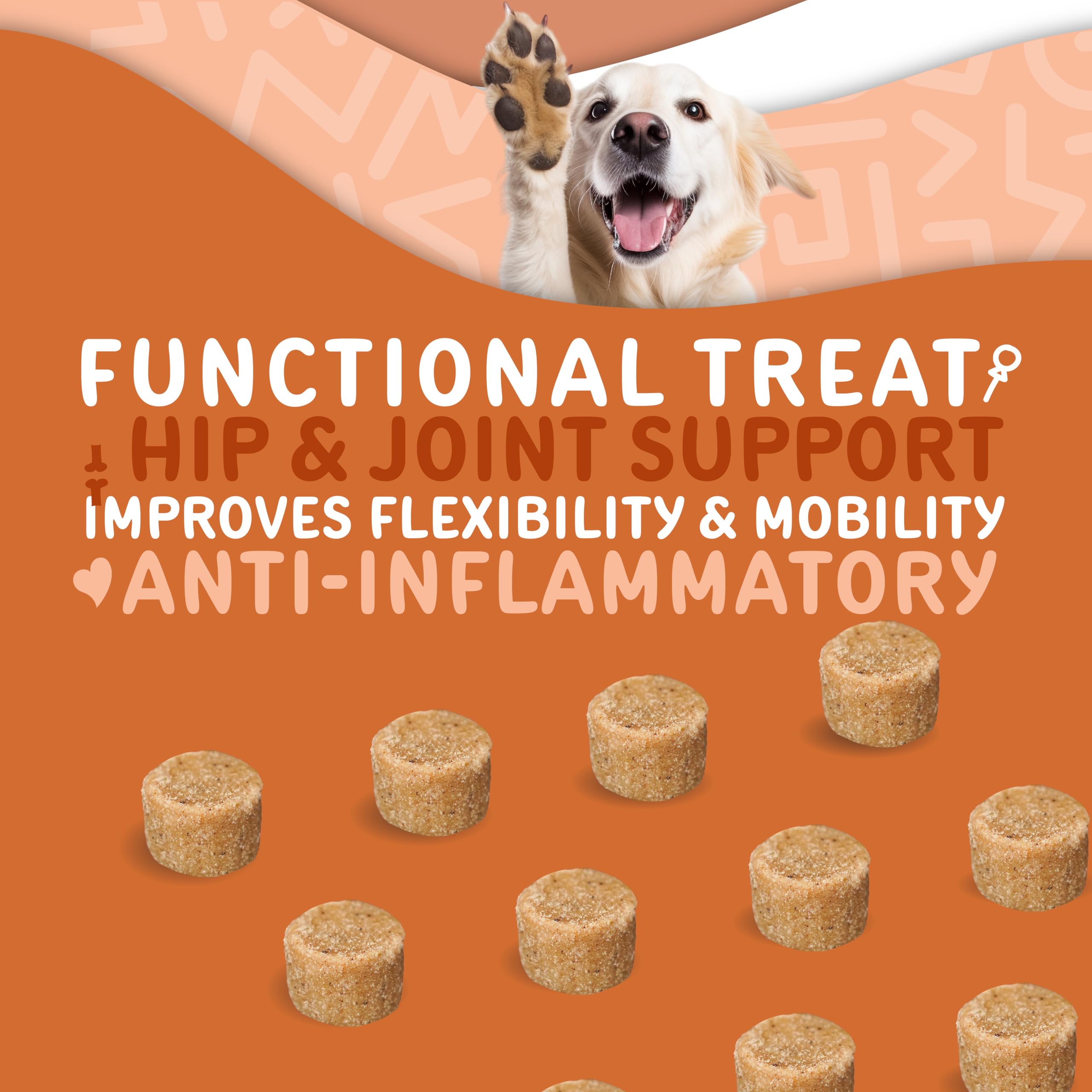 Foto 6 pulgar | Suplemento Para Perros Waggedy Hip And Joint Con Cúrcuma, 120 Masticables - Venta Internacional.