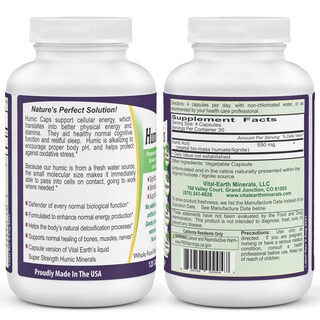 Foto 2 | Humic Minerals Vital Earth Minerals 120 Cápsulas-Venta Internacional