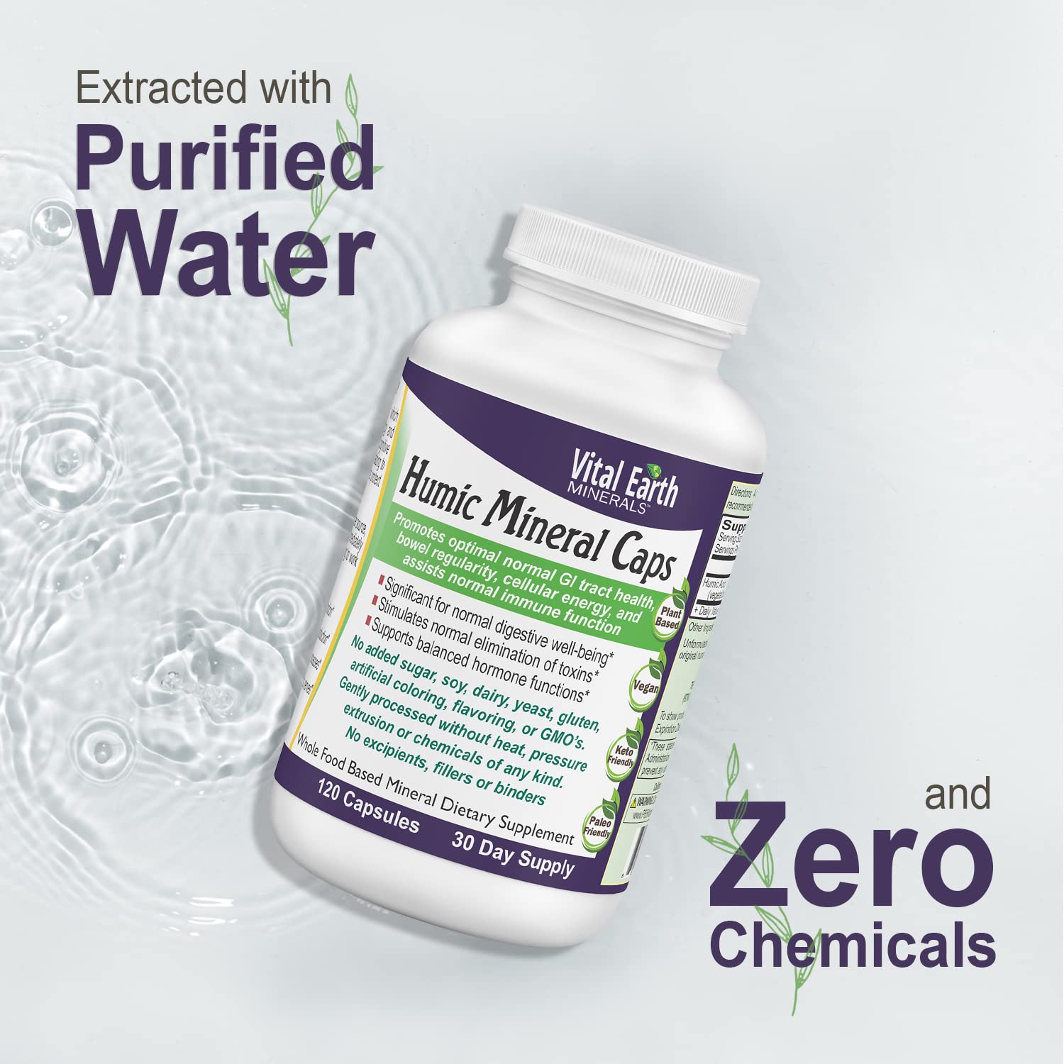 Foto 7 pulgar | Humic Minerals Vital Earth Minerals 120 Cápsulas-Venta Internacional
