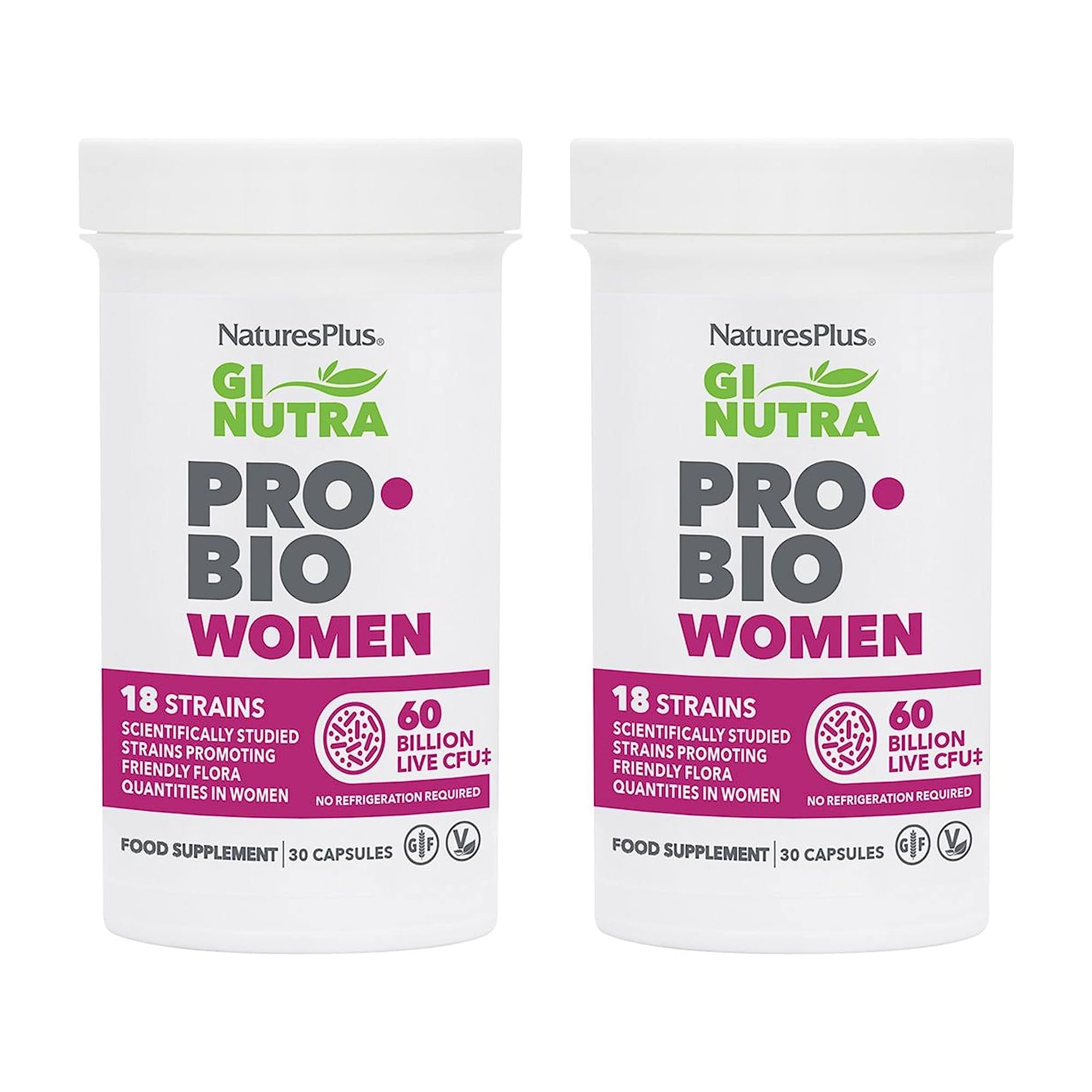 Foto 1 | Suplemento Probiótico Natural Natures Plus Gi Para Mujeres, 30 Cápsulas X2 - Venta Internacional.