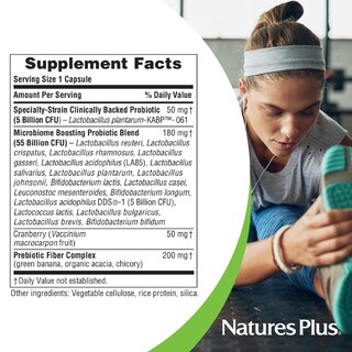Foto 2 | Suplemento Probiótico Natural Natures Plus Gi Para Mujeres, 30 Cápsulas X2 - Venta Internacional.
