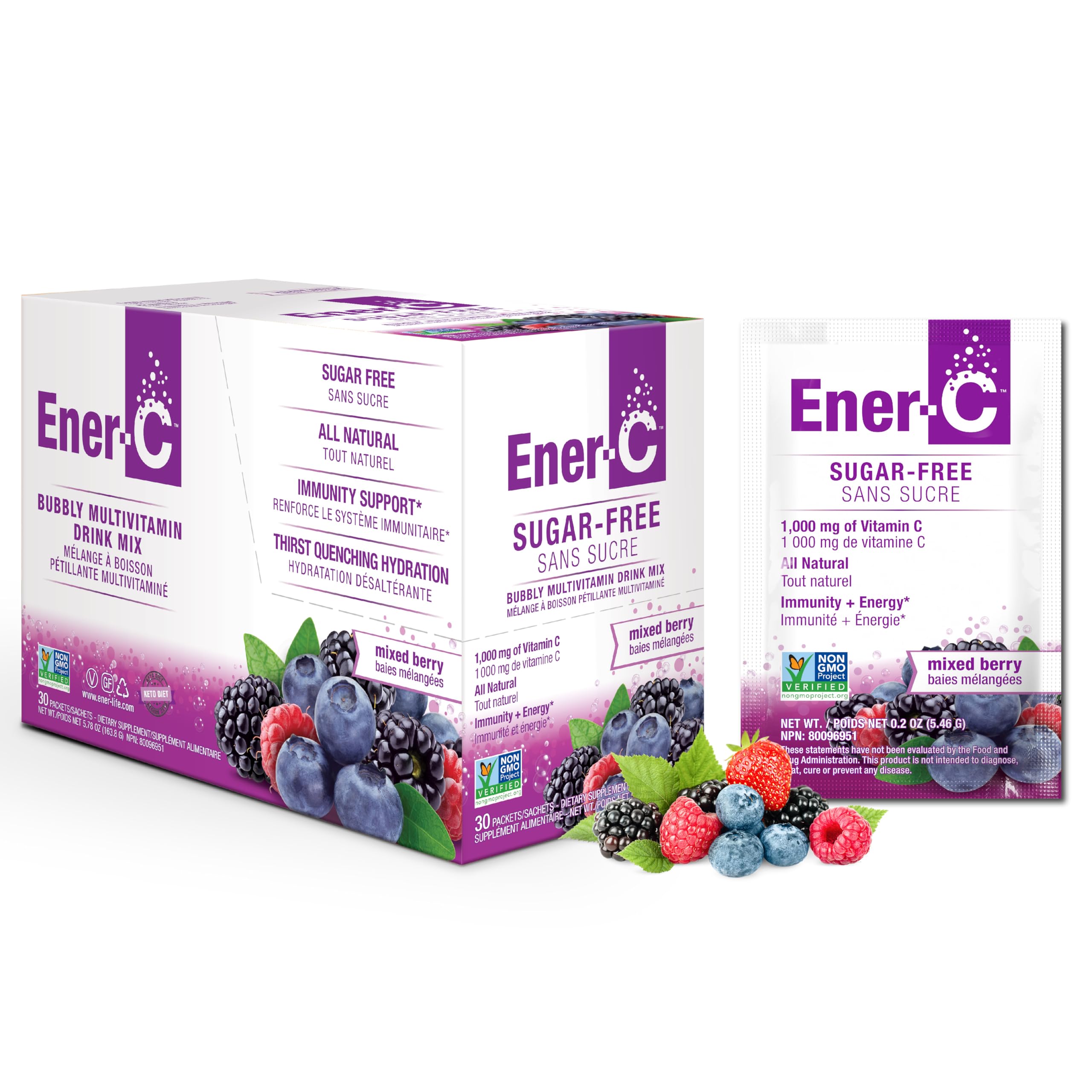Foto 2 pulgar | Multivitamínico Vitamina C Ener-c 30 Sobres-Venta Internacional