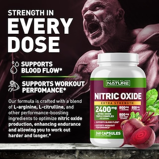 Foto 3 | Suplemento Óxido Nítrico Built By Nature 2400 Mg 240 Cápsulas - Venta Internacional