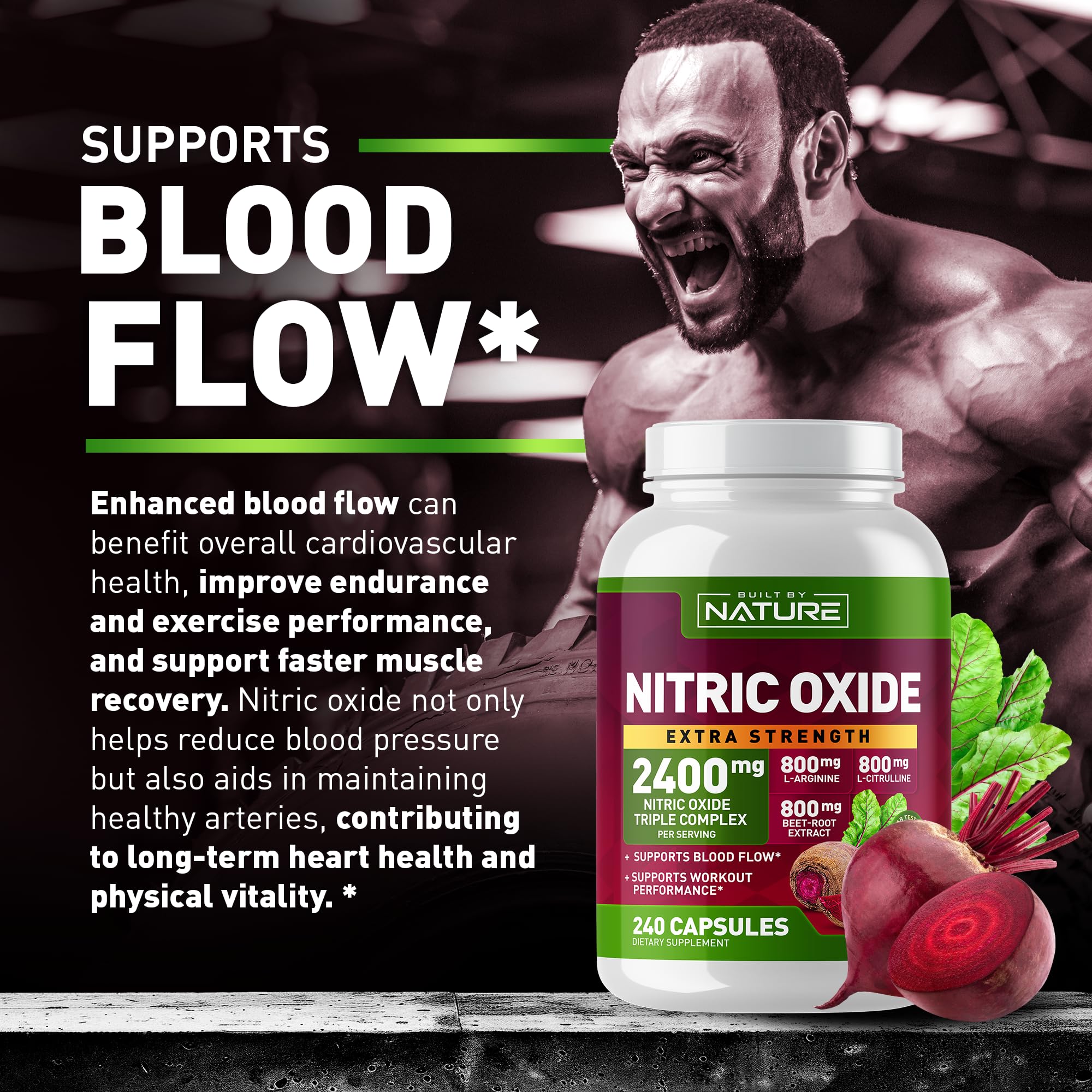 Foto 6 | Suplemento Óxido Nítrico Built By Nature 2400 Mg 240 Cápsulas - Venta Internacional