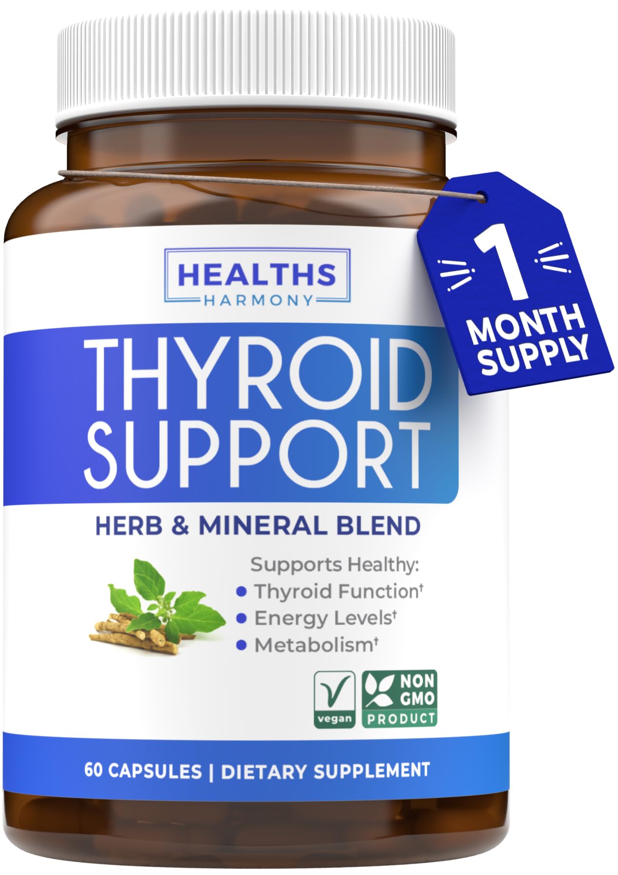 Foto 1 | Suplemento Healths Harmony Thyroid 60 Cápsulas - Venta Internacional
