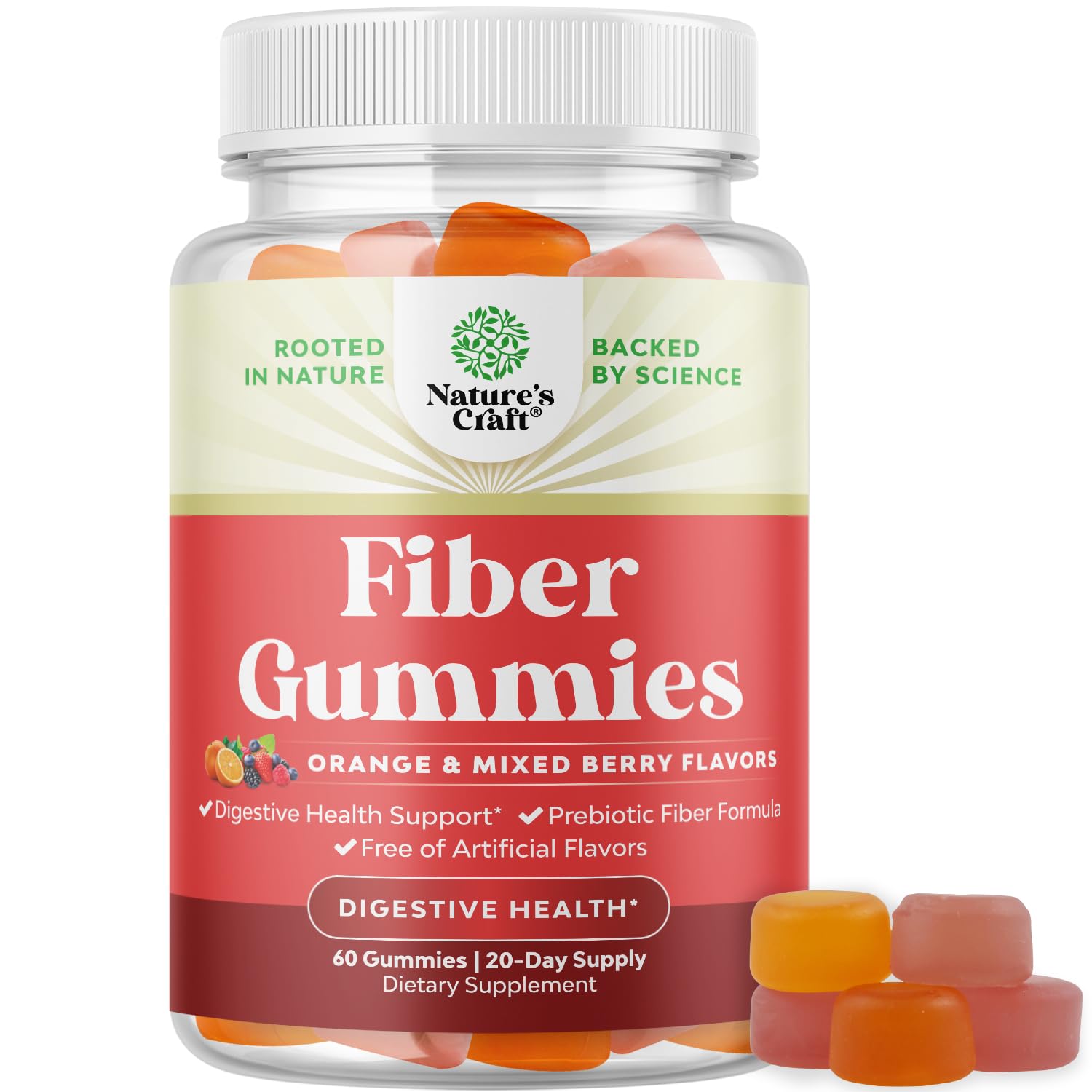 Foto 2 pulgar | Prebiótico Fiber Gummies Natures Craft Tasty 60 Unidades - Venta Internacional